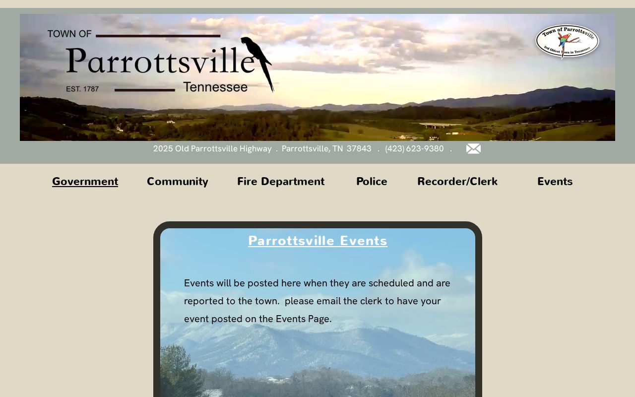 Parrottsville municipal court channel for Cocke County case records